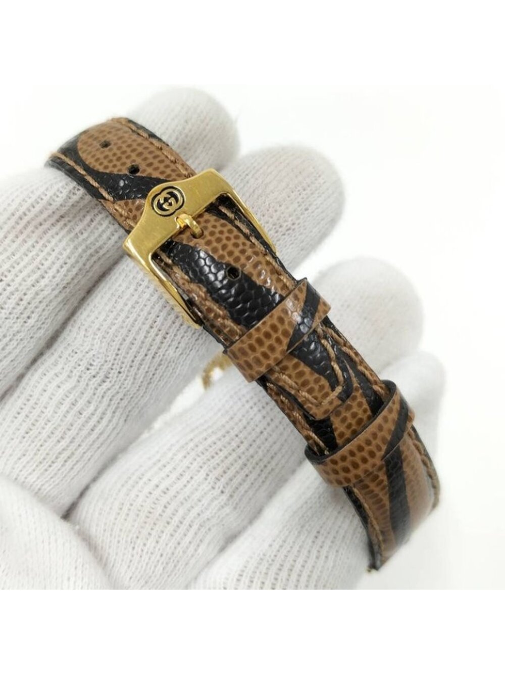 Gucci Watch Horsebit Leather Belt SS Quartz White Dial - Picture 5 of 9